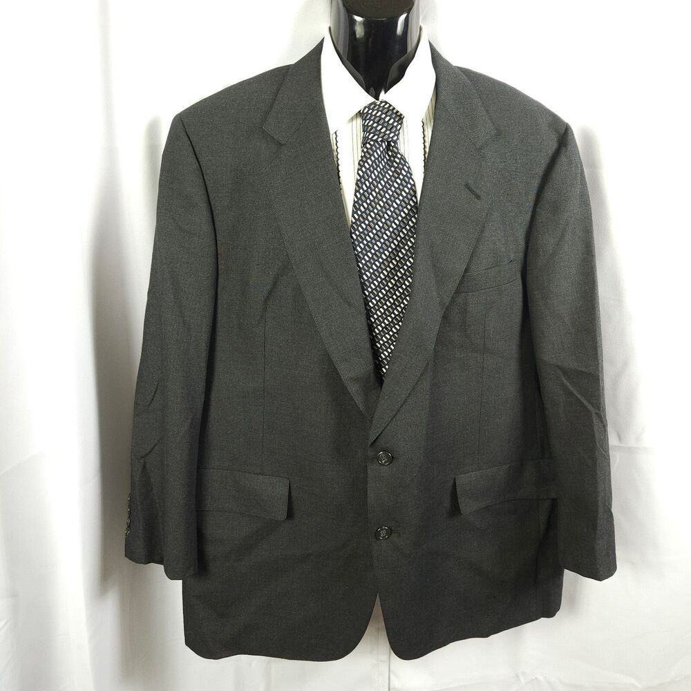 Hart Schaffner‎ Marx Men's Charcoal Sport Coat Approx 48R Wool